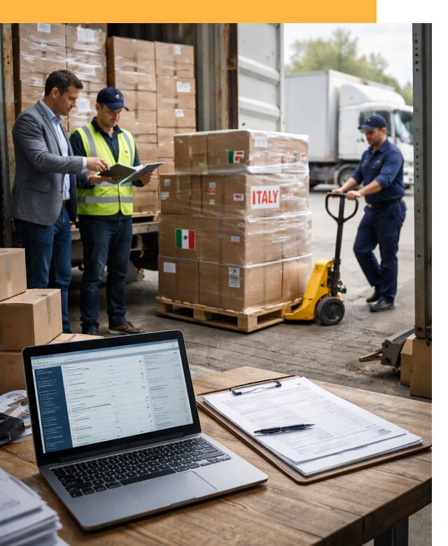 Доставка грузов из Италии: морские и авиаперевозки от 18236